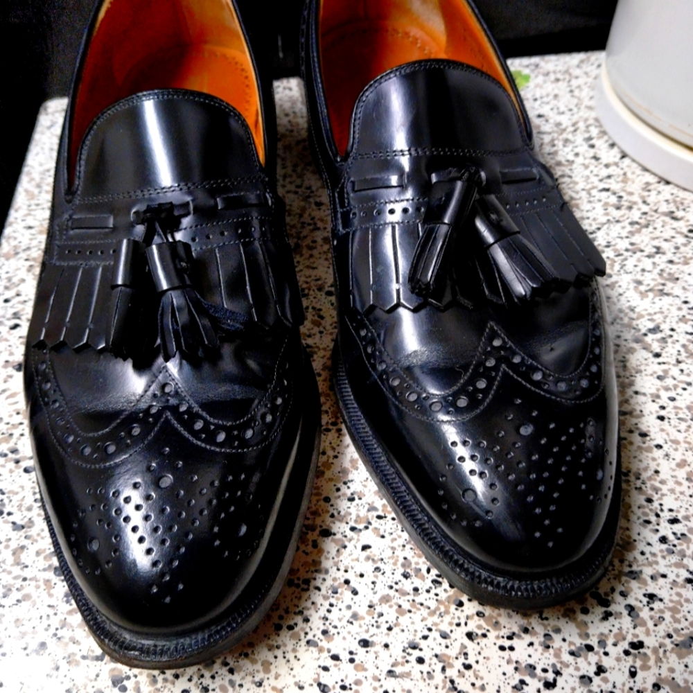 Johnston & Murphy Black Tassel Loafers